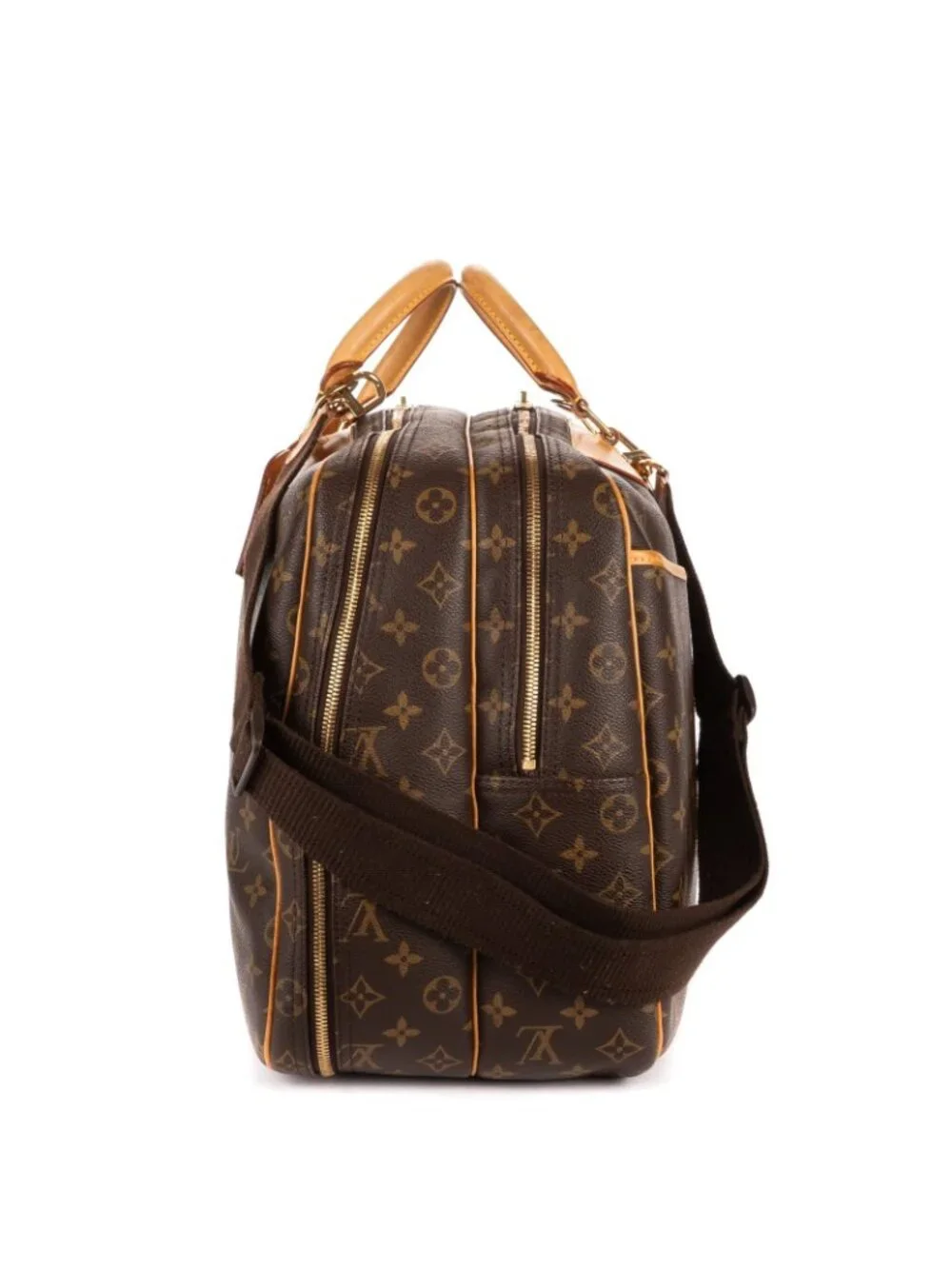 Louis Vuitton Aliz? Boston Brown Monogram Canvas Handbag